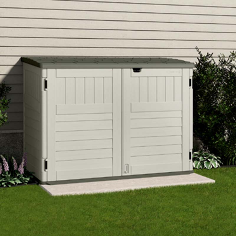 Product photograph of 6 X 4 Suncast Resin Kensington Eight Store - Bike Shed 1 79m X 1 13m from Buy Sheds Direct