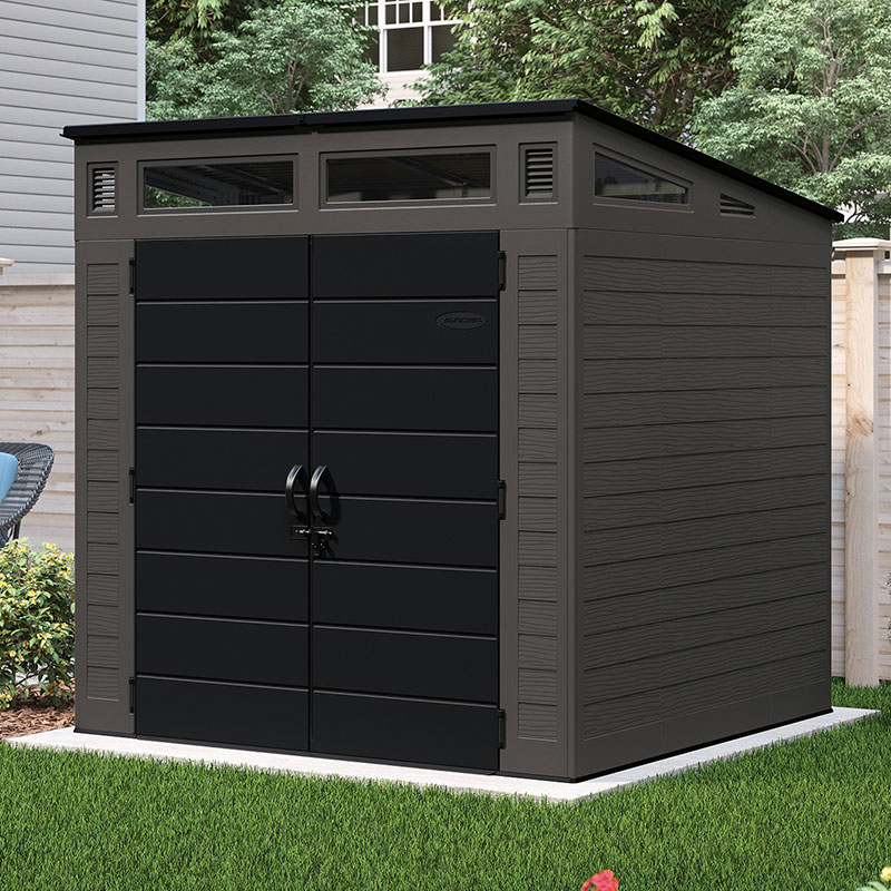 Product photograph of 7 X 7 Suncast Modernist Plastic Garden Storage Shed - Peppercorn 2 20m X 2 22m from Buy Sheds Direct