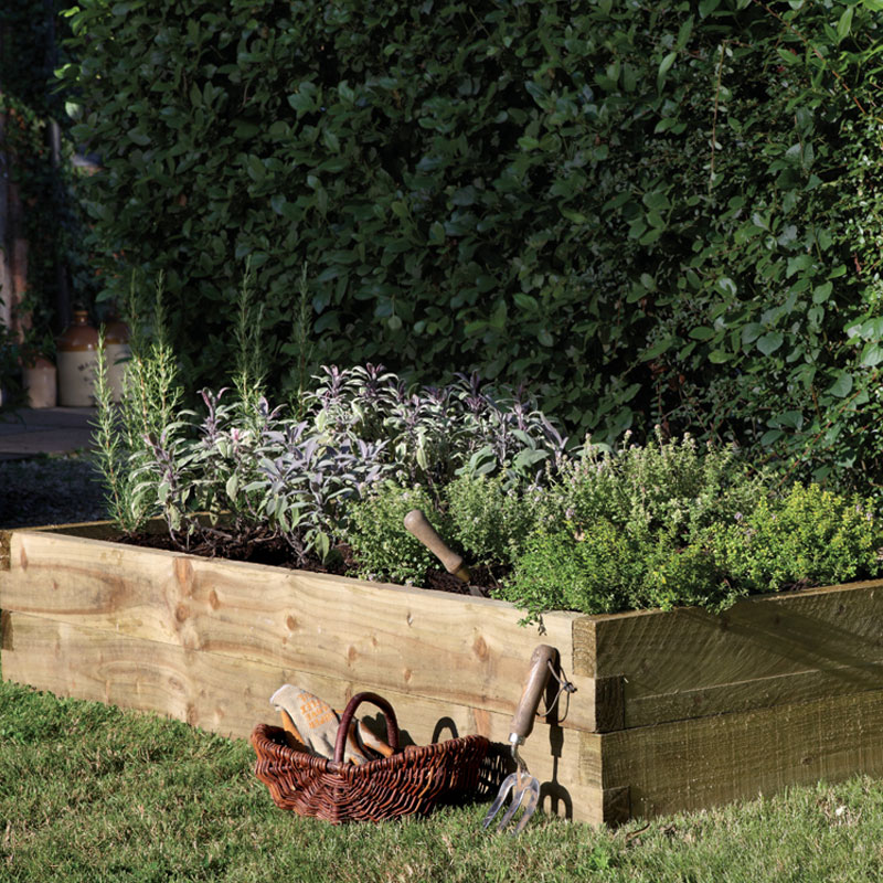Product photograph of Forest Caledonian Rectangular Raised Bed 6 X3 1 8x0 9m from Buy Sheds Direct