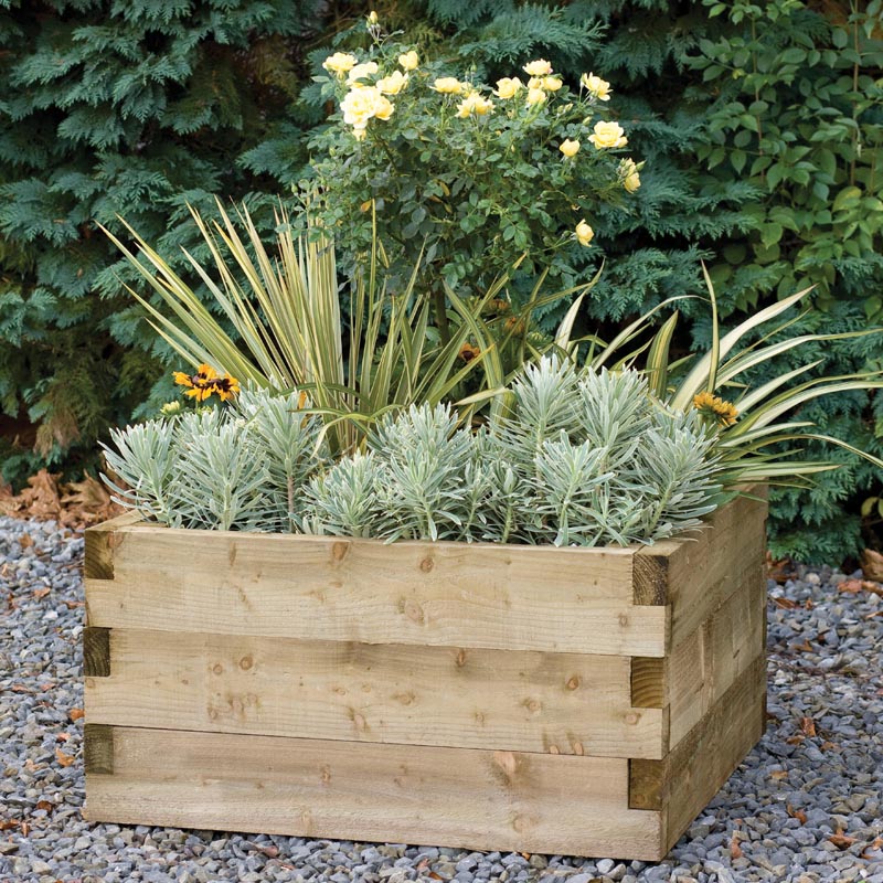 Product photograph of Forest Caledonian Square Raised Bed 3 X3 0 9mx0 9m from Buy Sheds Direct