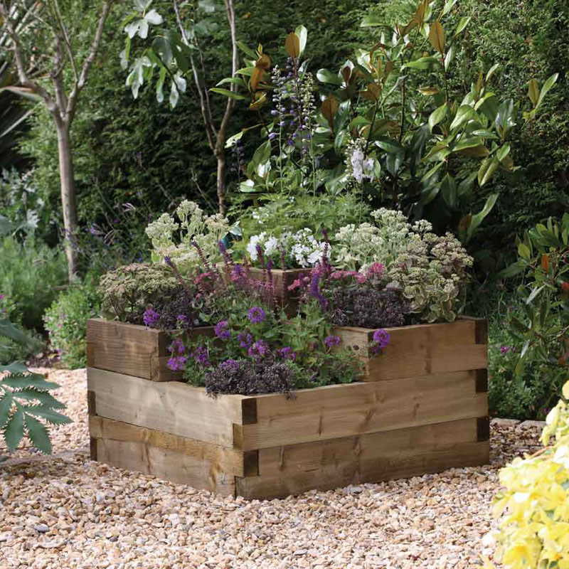 Product photograph of Forest Caledonian Tiered Raised Bed 3 X3 0 9x0 9m from Buy Sheds Direct