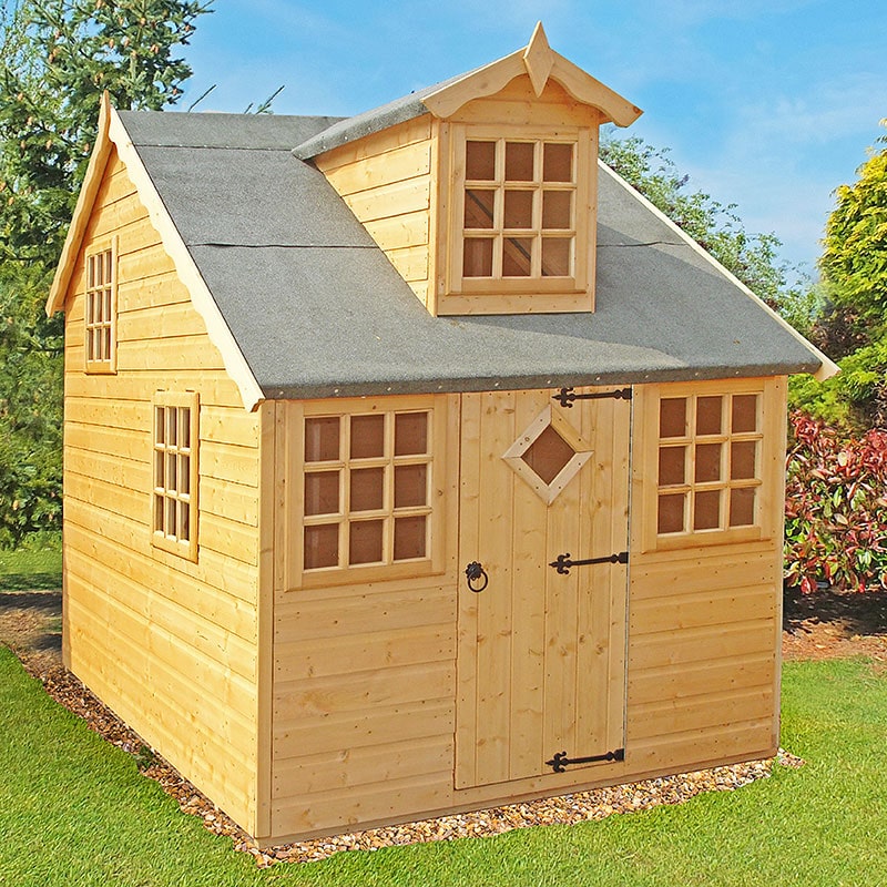 Product photograph of 6 X 8 Shire Cottage Kids Wooden Playhouse 1 79m X 2 39m from Buy Sheds Direct