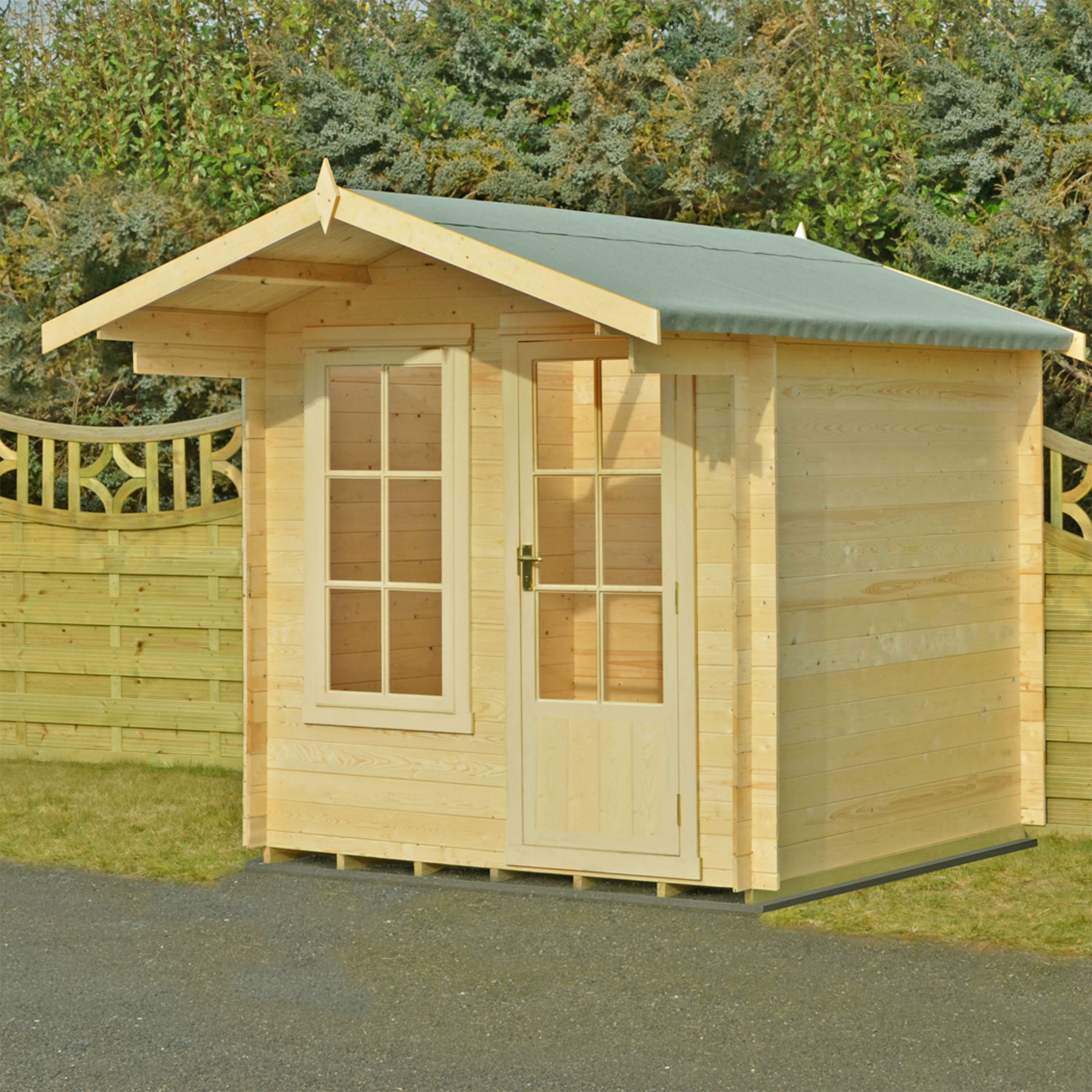 Product photograph of Shire Crinan 2 1m X 2 3m Log Cabin Summerhouse 19mm from Buy Sheds Direct
