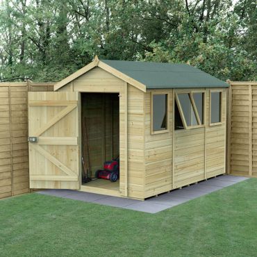 10' x 6' Forest Timberdale 25yr Guarantee Tongue & Groove Pressure Treated Apex Shed – 4 Windows (3.06m x 1.98m)