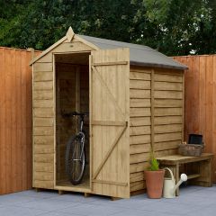 6' x 4' Forest Overlap Pressure Treated Windowless Apex Wooden Shed