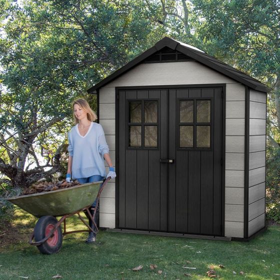 Keter Keter XL Large Storage Shed Garden Outdoor Box Lockable Waterproof Outside Shed 