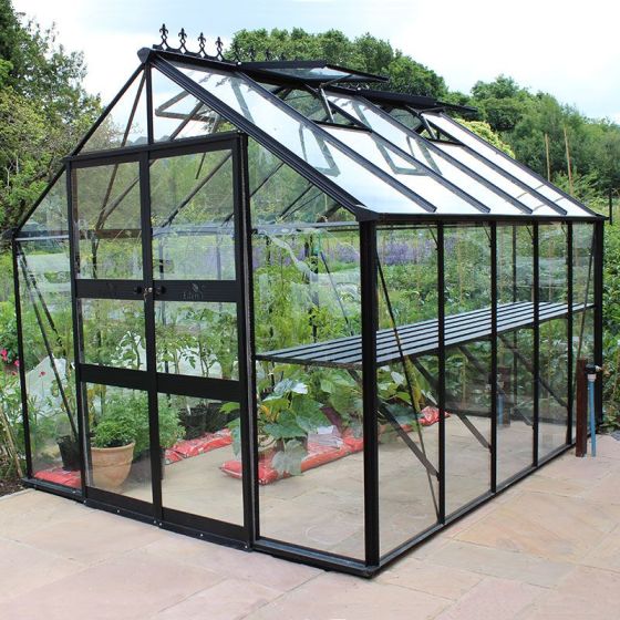 8' x 12' Eden Blockley Greenhouse in Black (2.56m x 3.79m)
