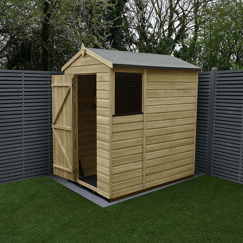 6' x 4' Forest Beckwood 25yr Guarantee Shiplap Pressure Treated Apex Wooden Shed