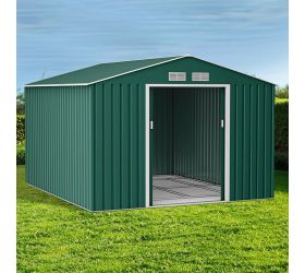 9' x 11' Lotus Orion Apex Metal Shed with Foundation Kit (2.67m x 3.19m)