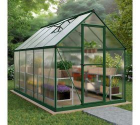 6' x 10' Palram Canopia Mythos Large Walk In Green Polycarbonate Greenhouse (1.85m x 3.06m)