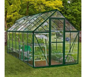 6' x 14' Palram Canopia Harmony Large Walk In Green Polycarbonate Greenhouse (1.85m x 4.26m)