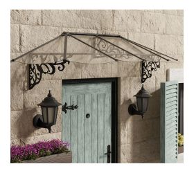 8’9 x 2’11 Palram Canopia Lily 2600 Black Clear Door Canopy (2.67m x 0.88m)