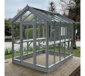 4'4 x 4'9 Coppice Ashdown Apex Painted Wooden Greenhouse (1.32m x 1.45m)