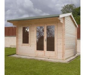 Shire Marlborough 3m x 2.4m Log Cabin Summerhouse (28mm)