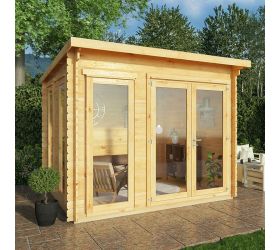 Mercia Studio 3m x 3m Double Glazed Pent Log Cabin (44mm)