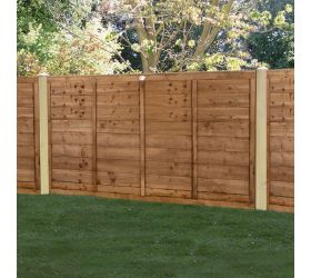 Forest 6’ x 3’ Brown Pressure Treated Super Lap Fence Panel