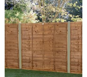 Forest 6’ x 5’ Brown Pressure Treated Super Lap Fence Panel