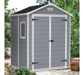 6' x 5' Keter Manor Plastic Garden Shed (1.85m x 1.52m)