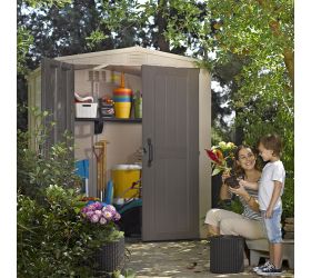 6' x 6' Keter Factor Plastic Garden Shed (1.78m x 1.96m)
