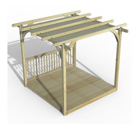 8' x 8' Forest Pergola Deck Kit with Canopy No. 2 (2.4m x 2.4m)