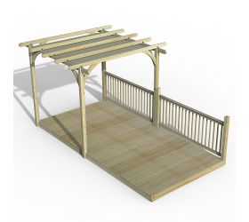 8' x 16' Forest Pergola Deck Kit with Canopy No. 2 (2.4m x 4.8m)