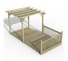 8' x 16' Forest Pergola Deck Kit with Canopy No. 3 (2.4m x 4.8m)