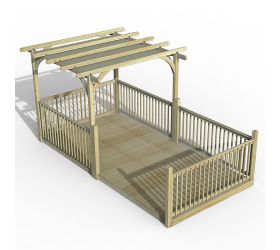 8' x 16' Forest Pergola Deck Kit with Canopy No. 12 (2.4m x 4.8m)