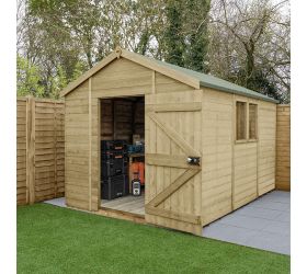 12' x 8' Forest Premium Tongue & Groove Pressure Treated Apex Shed (3.65m x 2.52m)