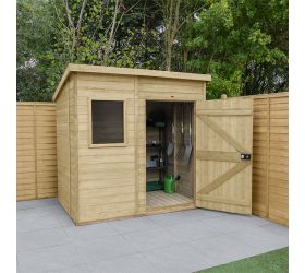 7' x 5' Forest Timberdale Tongue & Groove Pressure Treated Pent Shed (2.24m x 1.7m)