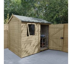 8' x 6' Forest Timberdale Tongue & Groove Pressure Treated Reverse Apex Shed (2.47m x 1.98m)