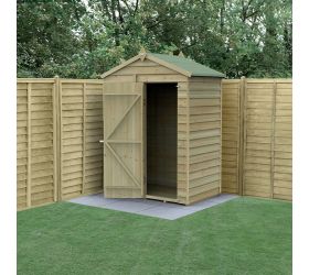 5' x 3' Forest 4Life 25yr Guarantee Overlap Pressure Treated Windowless Apex Wooden Shed (1.64m x 1m)