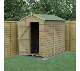 7' x 5' Forest 4Life 25yr Guarantee Overlap Pressure Treated Windowless Apex Wooden Shed (2.18m x 1.64m)