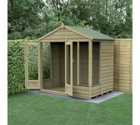 7' x 5' Forest 4Life 25yr Guarantee Double Door Apex Summer House (2.28m x 1.53m)