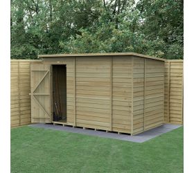 10' x 6' Forest 4Life 25yr Guarantee Overlap Pressure Treated Windowless Pent Wooden Shed (3.11m x 2.05m)