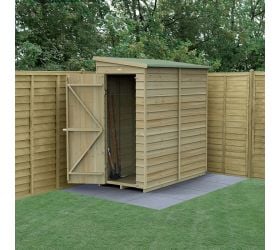 6' x 3' Forest 4Life 25yr Guarantee Overlap Pressure Treated Windowless Pent Wooden Shed (1.88m x 1.02m)