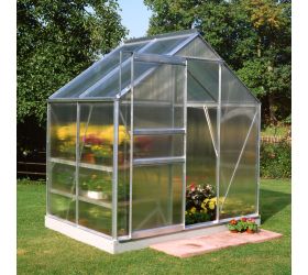 4x6 Aluminium Frame Polycarbonate Greenhouse 