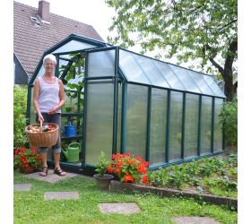 Rion EcoGrow 6x12 Green Greenhouse with Resin Frame 