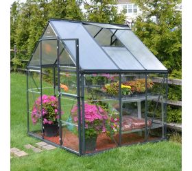 6' x 6' Palram Hybrid Grey Greenhouse