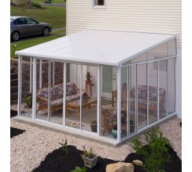 12' x 14' Palram Canopia San Remo White Lean To Conservatory
