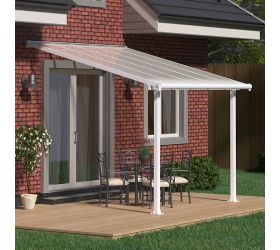 10'x10' (3x3m) Palram Olympia White Patio Cover With Clear Panels 