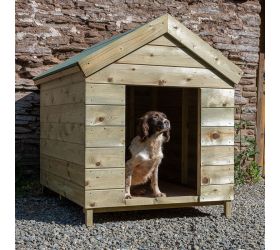 4'2 x 3'6 Forest Premium Wooden Dog Kennel - Pet House (1.28m x 1.06m)
