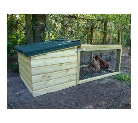 6'6 x 3'5 Forest Premium Wooden Chicken Coop with 4ft Run (1.99m x 1.05m)