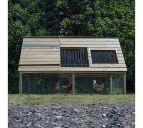 8'6 x 4'8 Forest Premium Wooden Raised Large Chicken Coop (2.58m x 1.41m)
