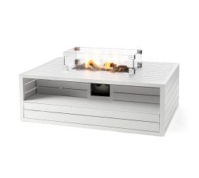 Happy Cocoon White Aluminium Rectangular Table Gas Patio Heater