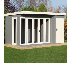 12'x8' (3.6x2.4m) Shire Aster Combination Wooden Contemporary Summerhouse