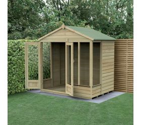 7' x 5' Forest Beckwood 25yr Guarantee Double Door Apex Summer House (2.28m x 1.53m)