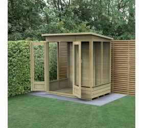 6' x 4' Forest Beckwood 25yr Guarantee Double Door Pent Summer House (1.98m x 1.4m)