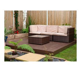 Forest 8' x 8' Composite Decking Kit - Brown (2.4m x 2.4m)