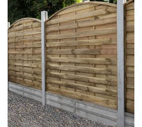 Forest 6’ x 6’ Pressure Treated Decorative Domed Top Fence Panel (1.8m x 1.8m)