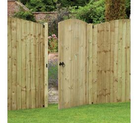 Forest Heavy Duty 3' x 6' Tongue and Groove Pressure Treated Wooden Side Garden Gate